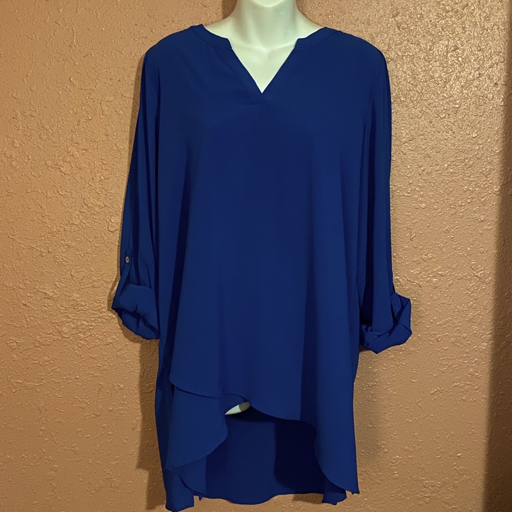 Susan Graver Flow Blue Blouse